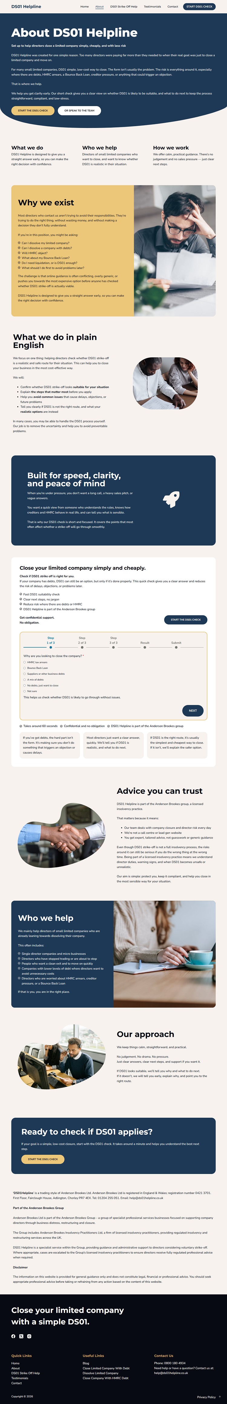 ds01helpline UK — inner page