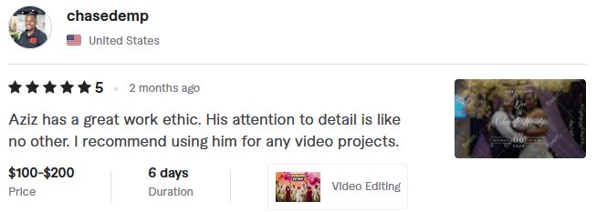 Video Editing client review