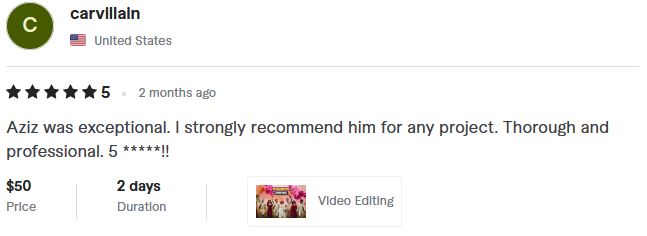 Video Editing client review